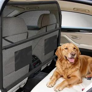 SUV 트렁크 및 화물 구역을 위한 수넥신로 도그 카 배리어 유니버설 핏 펫 디바이더 게이트 소형 트럭 중형