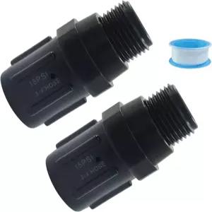비웅도 2팩 15PSI 드립 관개 압력 조절기 3/4인치 FHT x MHT 감소기 저유량 밸브 시스템용