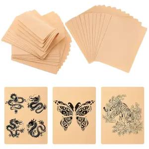 Sosation 60pcs 빈 타투 연습 스킨 양면 가짜 실리콘 6 x 8 부드러운 두꺼운 시트 눈썹 초급 경험 많은