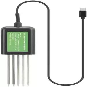 수분 토양 분석 도구 온도 PH 및 NPK 영양소를 위한 USB 센서 7-in-1 테스터 - 농업 원예 연구 화훼용 IP68