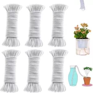 ORIMERC 300피트 1/4인치 셀프 워터링 모세혈관 심지 코드 휴가 식물 시터 DIY 수경 재배 로프 씨앗 시작