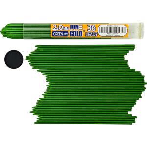 6월 골드 36 그린 (낙타 #125) 색상 2.0MM 납 리필, 굵은 두께로 사용 가능, 편리한 디스펜서로 파손 방지