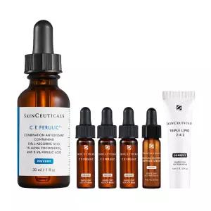 [라운지] CE페룰릭 항산화 안티에이징 비타민C 앰플 30ml 세트 (+CE페룰릭 12ml  트리플 크림 4ml  미백