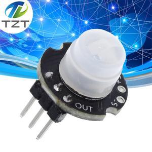 TZT SR602 미니 소형 모션 센서 감지기 모듈  초전기 적외선 PIR 키트  감각 스위치 브래킷  Arduino Diy용