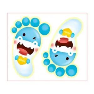 [룽스_64]발바닥스티커 어린이집스티커 동물하마 F-179