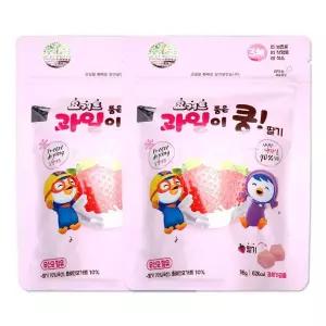 해호 뽀로로 요거트품은 과일이 쿵 딸기 천연 과일칩 2개