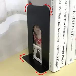 T자형 책꽂이 북엔드 블랙 2P 북엔드 책꽂이정리함 책장칸막이