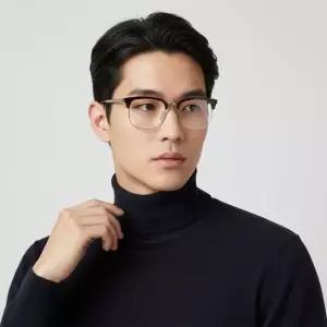 생로랑 안경테 SL346 004 스퀘어 하금테 안경