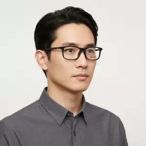 몽블랑 안경테 MB0086OA 001 스퀘어 뿔테 아시안핏 안경