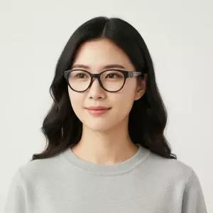 페라가모 안경테 SF2777 001 라운드 뿔테 안경