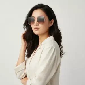 끌로에 선글라스 CH0092S 009 스퀘어 메탈 자외선차단