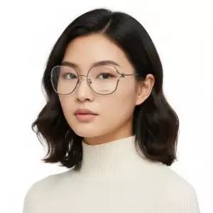알렉산더맥퀸 알렉산더 맥퀸 안경테 AM0368O 001 스퀘어 메탈 안경