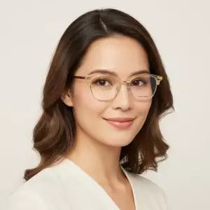 보테가베네타 보테가 베네타 안경테 BV1011OA 004 라운드 하금테 메탈 아시안핏 안경