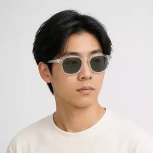 바넬 선글라스 VN8001CO 024_CEGR 스퀘어 뿔테 패션 투명 아시안핏 자외선차단