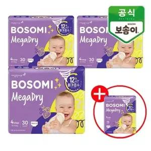 [깨끗한나라]보솜이 메가드라이 팬티 대형 30개입x3팩+메가드라이 팬티 특대형 ...