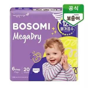 [깨끗한나라]보솜이 메가드라이 팬티 점보형 20개입_