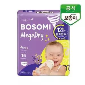 [깨끗한나라]보솜이 메가드라이 팬티 대형 15개입_