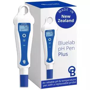 블루랩 pH 펜플러스 - 교체 가능한 프로브 및 온도계 IP68 방수 백라이트 디스플레이 간편한 2점 보정 KCl