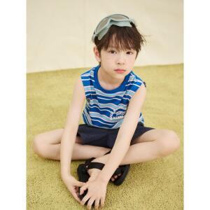 [BEANPOLE KIDS] 핫썸머 그래픽 나시 티셔츠 세트  블루 (BI5442U08P)