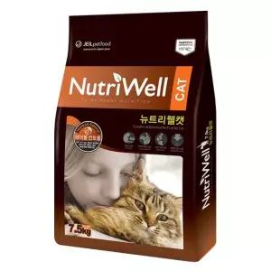 뉴트리웰 뉴트리웰캣 고양이 헤어볼케어 건식사료 7.5kg