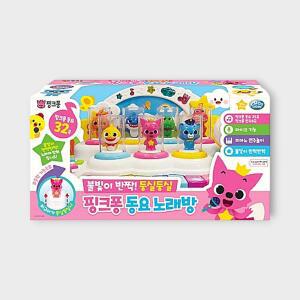 핑크퐁 동요노래방 유아 어린이 피아노 멜로디 마이크 장난감 캐릭터 완구