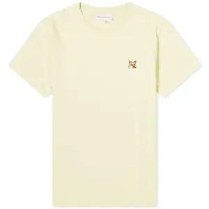 메종키츠네 폭스 헤드 패치 레귤러 티셔츠 LM00104KJ0008P712 CHALK YELLOW DOM