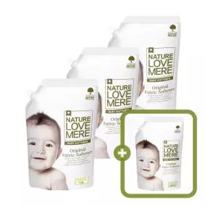 네이쳐러브메레 아기 섬유유연제 1300ml 리필형 3팩 (GIFT) 유연제 오리지널향 500ml 리필 1팩