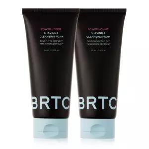 BRTC 파워 옴므 쉐이빙 앤 클렌징폼 150ml 2개 / 피부진정 / 저자극 폼클렌징
