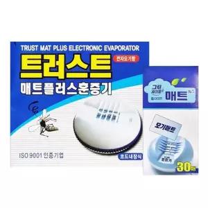 전자모기향 플러그 콘센트 전기 모기 퇴치 약 향 훈증기 살충제 매트 교체용 리필 30매 세트