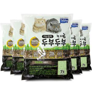 두부두부 일반입자 녹차 7L x 6개 고양이모래