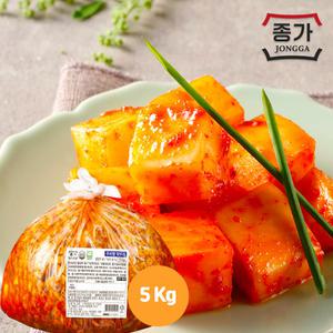 [얌얌마켓] 종가 우리땅 깍두기 5kg 22mm 김치 업소용 급식용 (아이스박스 포함)