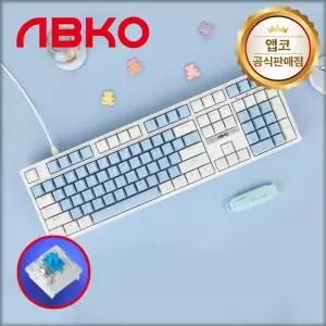 앱코 K580 투톤 키캡 교체축 게이밍 기계식 키보드 스카이 청축