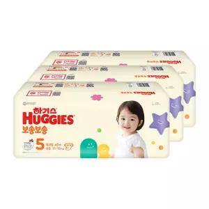 하기스 NEW 보송보송 밴드형 기저귀 5단계 공용, 40매, 3개