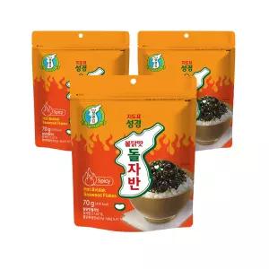 지도표성경김 매콤한 불닭맛 돌자반 70g 3봉