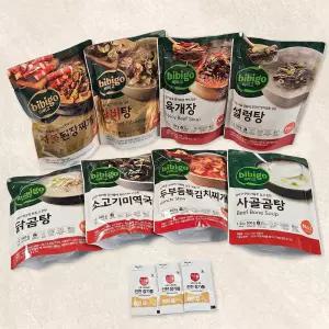 비비고 8입세트 차돌된장 갈비탕 육개장 설렁탕 닭곰탕 소고기미역국 두부김치찌개 사골곰탕 참기름