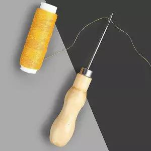 나무 손잡이 가죽공예 송곳 다용도 구두 수선 도구 나무송곳바늘