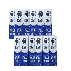 메디안 후레쉬 치약 블루 충치케어 아쿠아민트 120g x12개