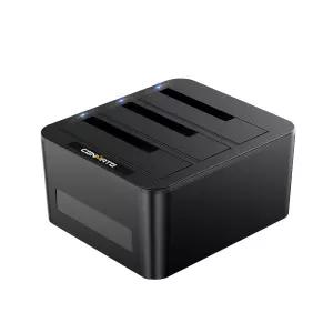 2.5인치/3.5인치 SATA HDD/SSD용 CENMATE 3 베이 하드 드라이브 인클로저 USB A/C 3.0 포함 핫 스왑