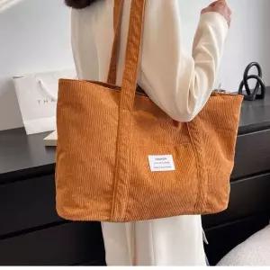 [하프클럽/]여성 빅사이즈 코듀로이 숄더백 골덴 백 쇼퍼백