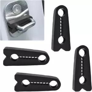 크레이들리 4PCS 자동차 도어 래치 커버 사운드 댐퍼 쇼크 업소버 쿠션 패드 소음 감소 잠금 보호 매트