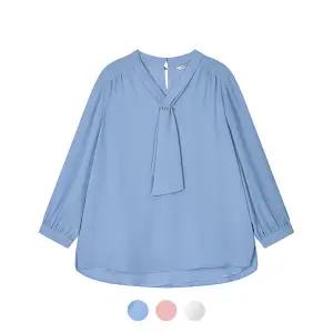 [국내매장 정품] [꼼빠니아] 타이넥 진주 브로치 블라우스 CADU4 WRB900 699232