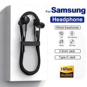 갤럭시 S26 S25 S24 S23 울트라 플러스용 C타입 유선 이어폰, A55 A54 A34 노트 20용 3.5mm 이어버드 헤드