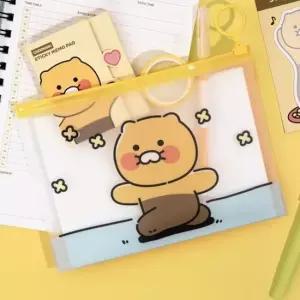 카카오프렌즈 PVC 파우치 춘식이 꽃길 190X140mm 1개입) 춘식이 꽃길 PVC 190x140 캐릭터 귀여운