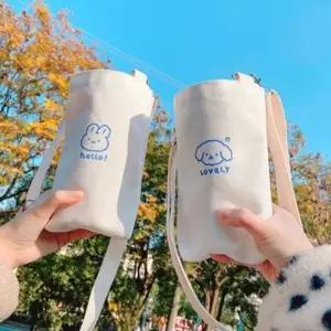 드링크백 캔버스 커피홀더 미니에코백 텀블러가방 물병가방 텀블러에코백 텀블러파우치