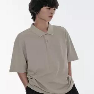 무신사 스탠다드 쿨탠다드 오버사이즈 피케 폴로 셔츠 그레이쉬 베이지 14279272