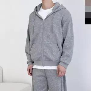 남성 커플 겨울 오버핏 간절기 투웨이 기모 후드 집업 WFOEXGZ