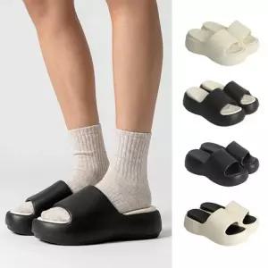 [발이 먼저 느끼는] 여성 8cm 키높이 프리미엄 슬리퍼 발편한 미끄럼방지 매장근무 기능성 산책화