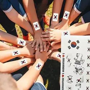 대한민국 태극기 문신 스티커 축구 응원 타투 스티커 얼굴 마크-WFOEHS9
