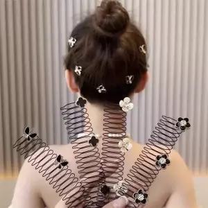 아트박스/오엠티 플라워 머리핀 클립 집게 뒷머리 헤어핀