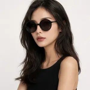 바넬 패션 뿔테 선글라스 자외선차단 VN1025CS 블랙 하바나